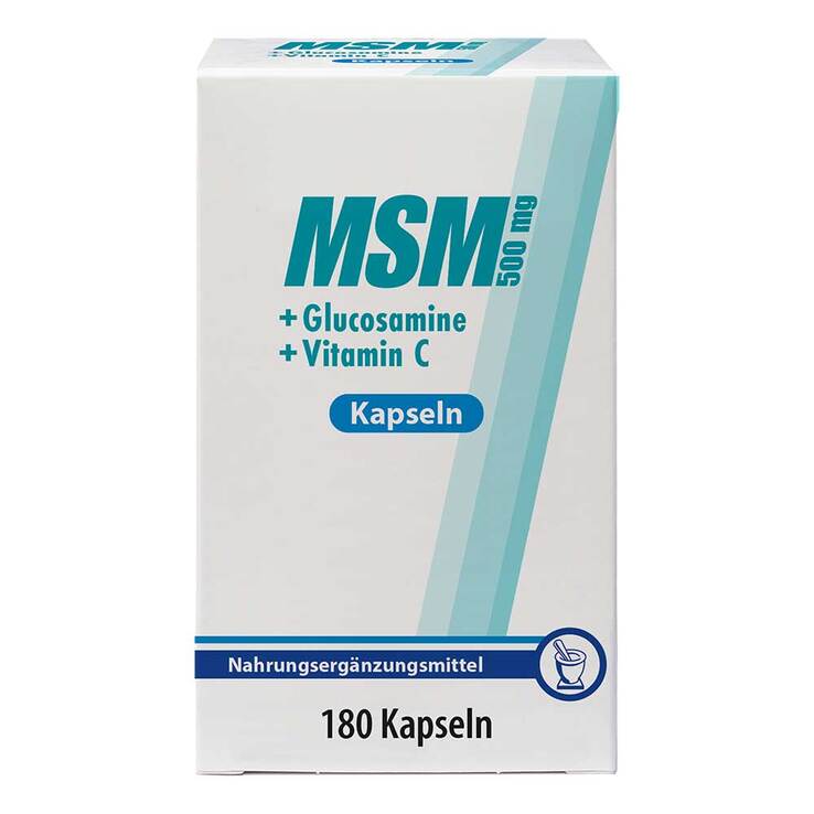 MSM 500 mg + Glucosamine Kapseln, 180 St