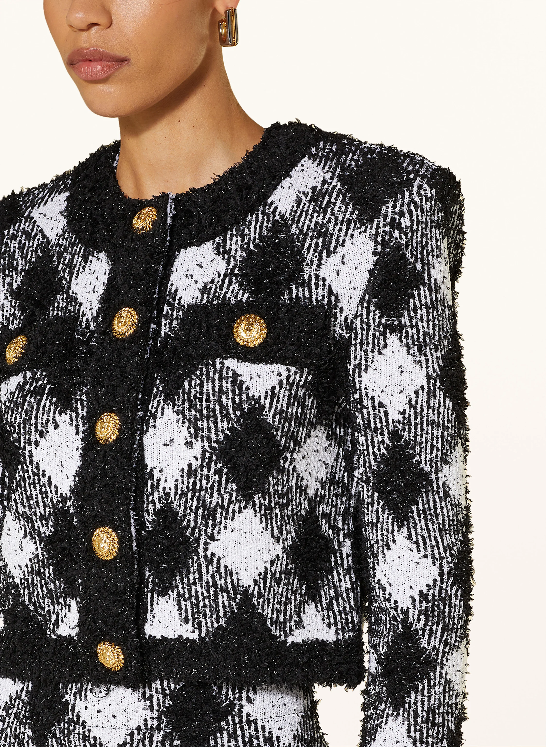 BALMAIN Strickjacke mit Glitzergarn