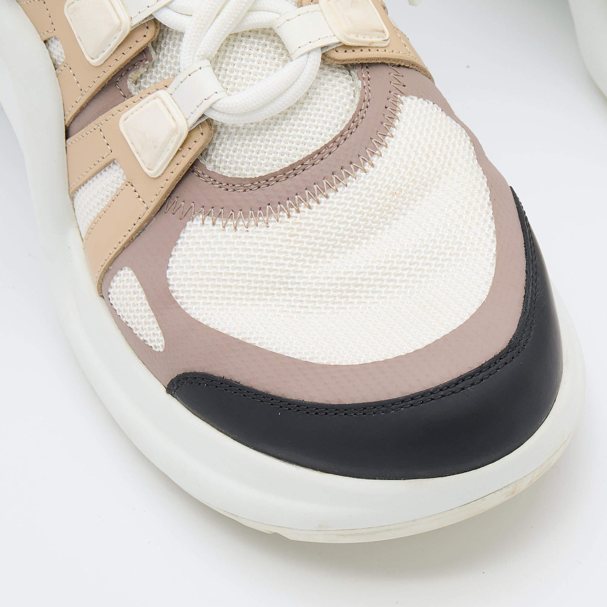 Louis Vuitton Multicolor Mesh and Leather Archlight Sneakers