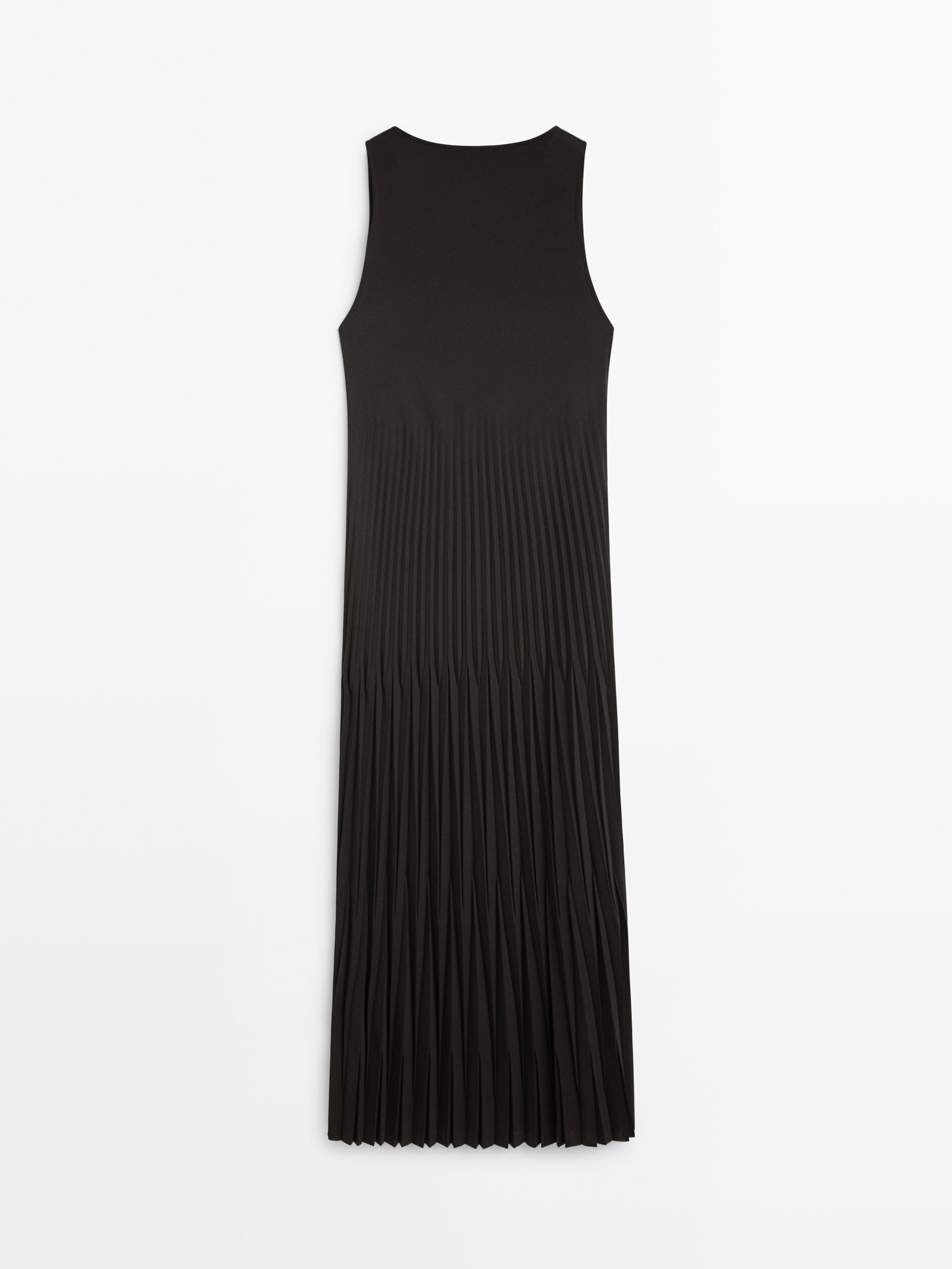 Vestido preto plissado - PRETO