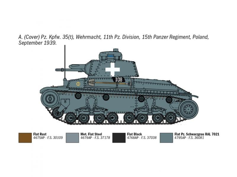 Italeri Bausatz Panzerkampfwagen 35 1:72 Panzer Modellbausatz im Massstab 1:35