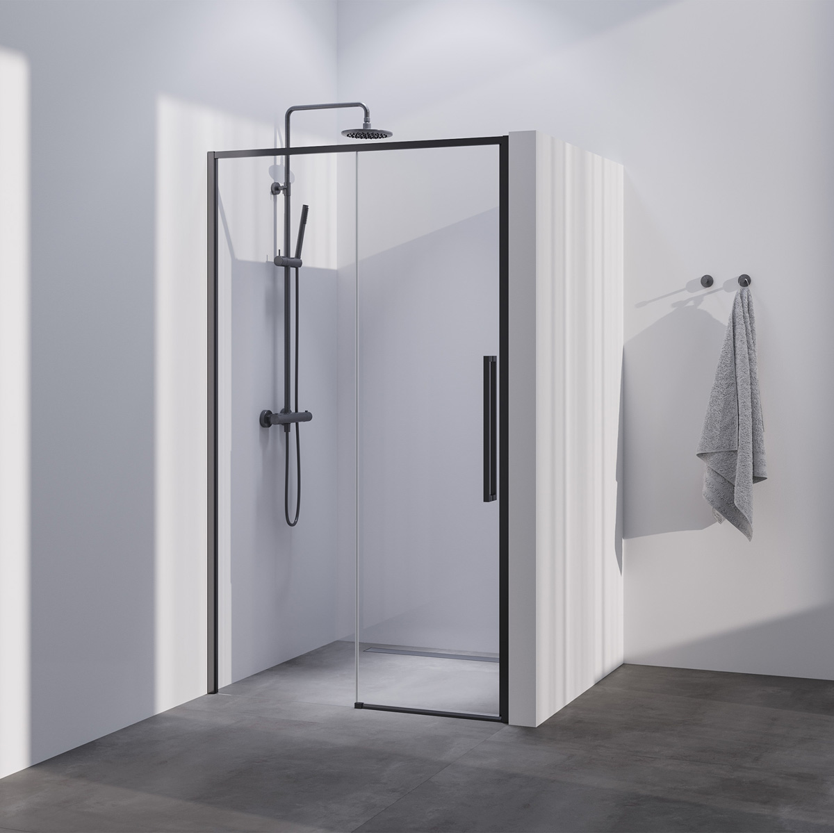 Brauer Season nisdeur met schuifdeur 100cm gunmetal