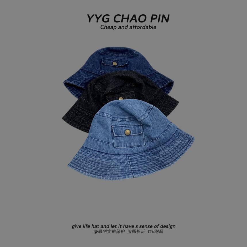 Alpha Kiss - Denim Bucket Hat