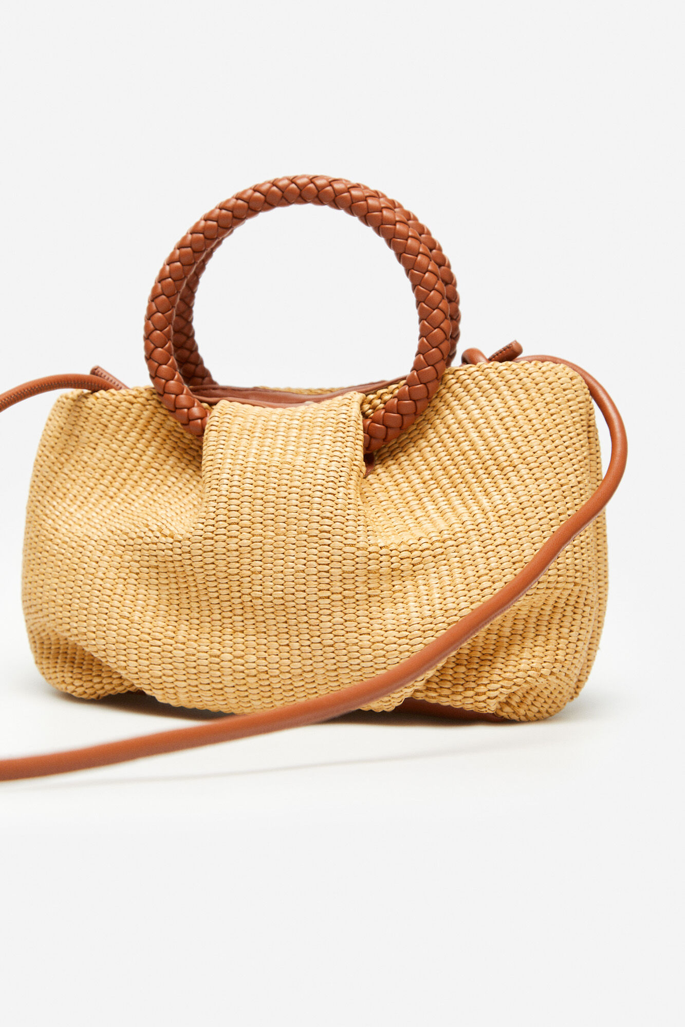 Bolso bandolera asa trenzada - Arena