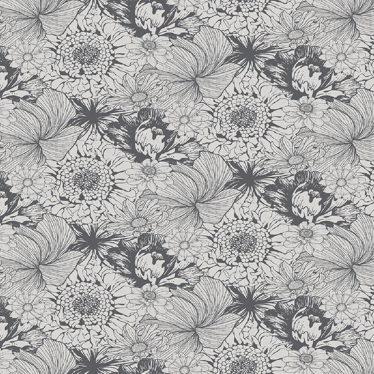 Nappe métis lin & coton noir 110X110 Garnier Thiebaut