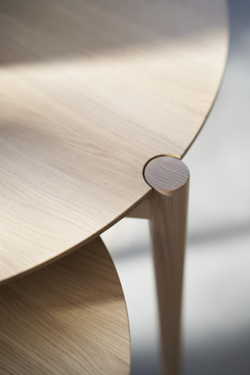 FDB Møbler D102 salontafel Ø70 eiken zwart