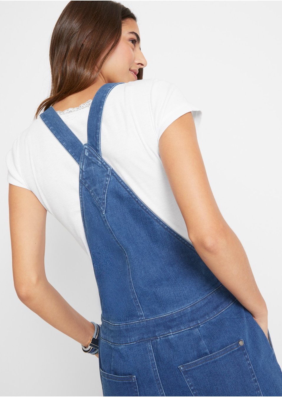 Robe en jean style salopette, super-soft