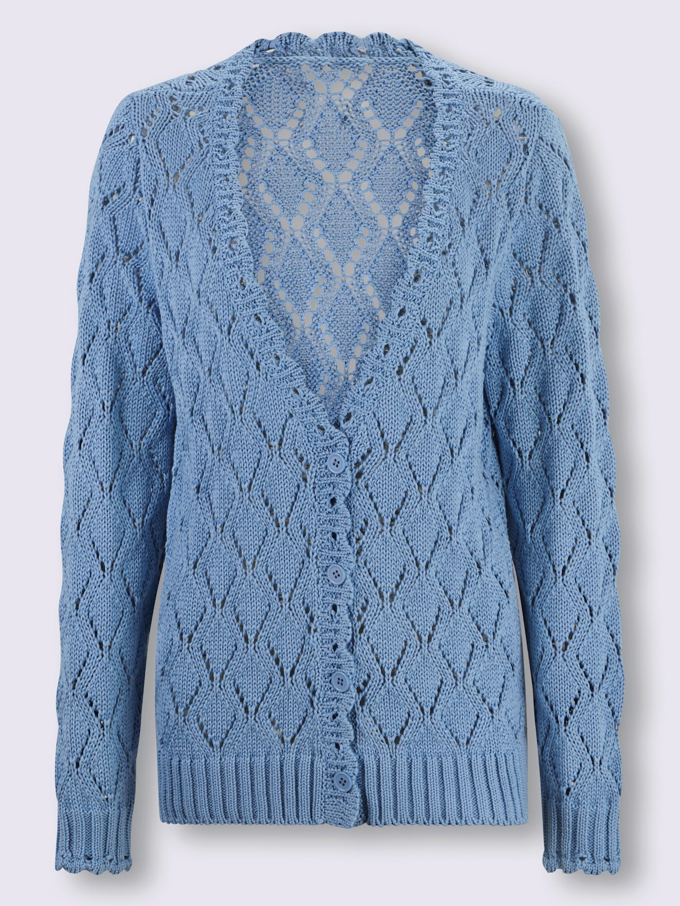 Veste en tricot motif ajouré léger