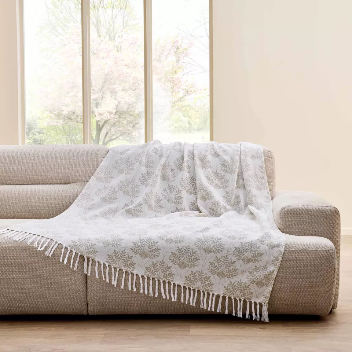 Plaid polycoton (125 x 150 cm) Majestia Beige