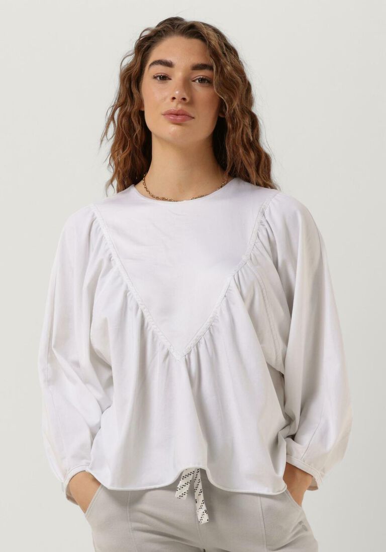 10DAYS witte 10days blouse balloon sleeve blouse