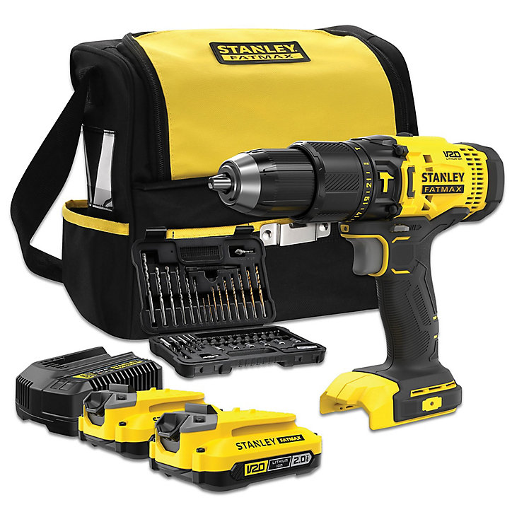 Perceuse visseuse sans fil à percussion Stanley Fatmax SFMCD711DSA 18V - 2x2Ah