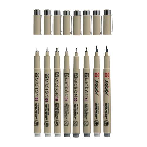 SAKURA® Pigma Micron™ Fineliner-Sets, Grautöne