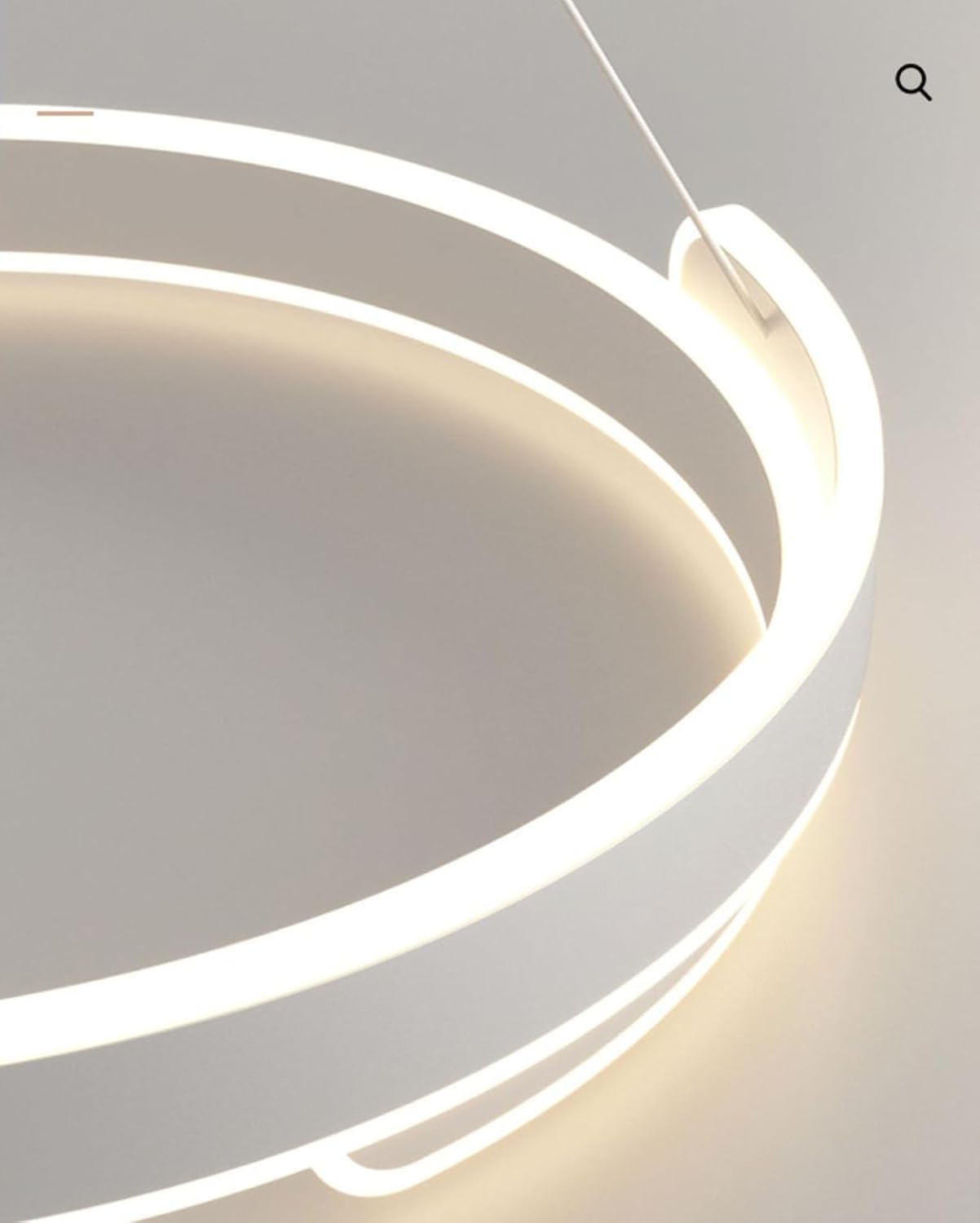 Ring Pendelleuchte Esstisch, Küchenlampe Hängend Dimmbar mit Fernbedienung, LED Hängeleuchte Höhenverstellbarer, Moderne Hängelampe Led Esszimmerlampe für Esszimmer Wohnzimmer Bürolampe (Weiß)
