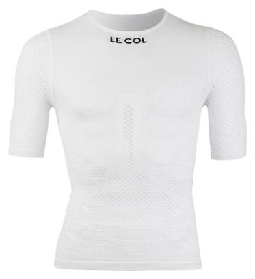 Sous Maillot Manches Courtes Unisexe Le Col Mesh Pro Blanc
