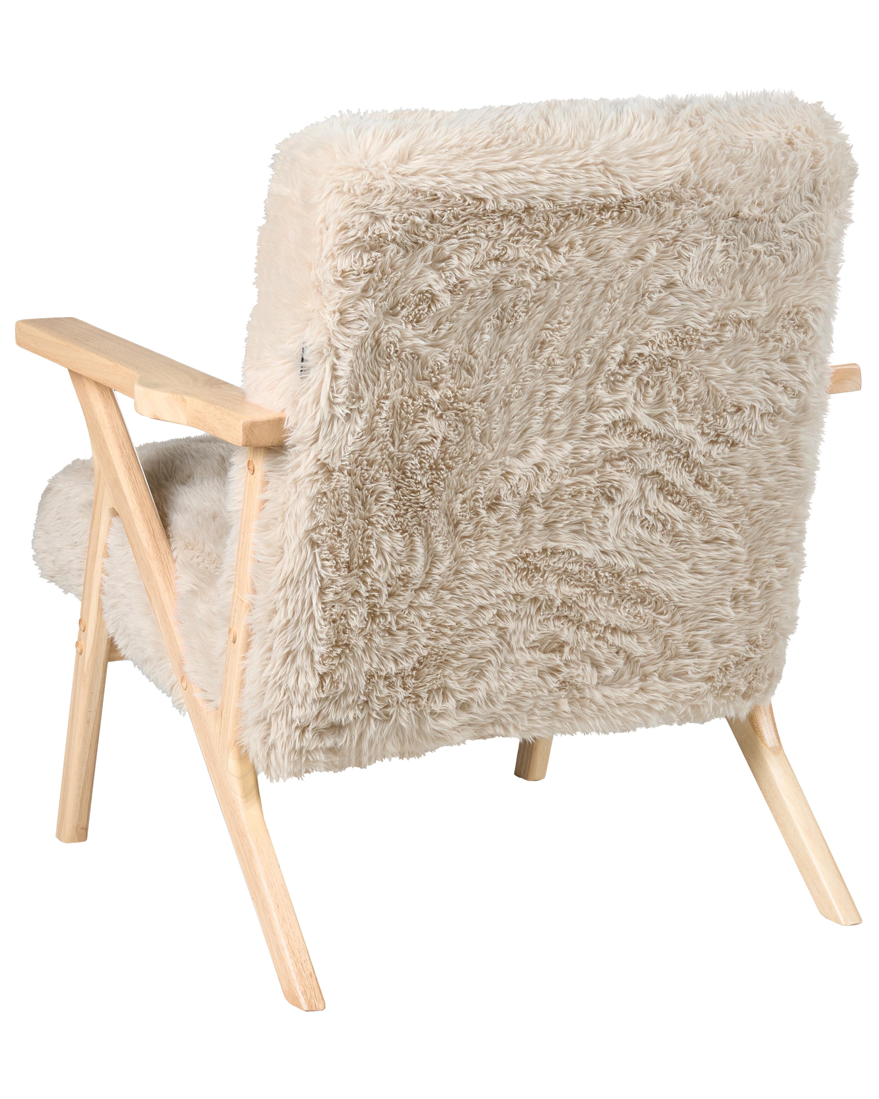 Fauteuil KISA Nepbont Lichtbeige