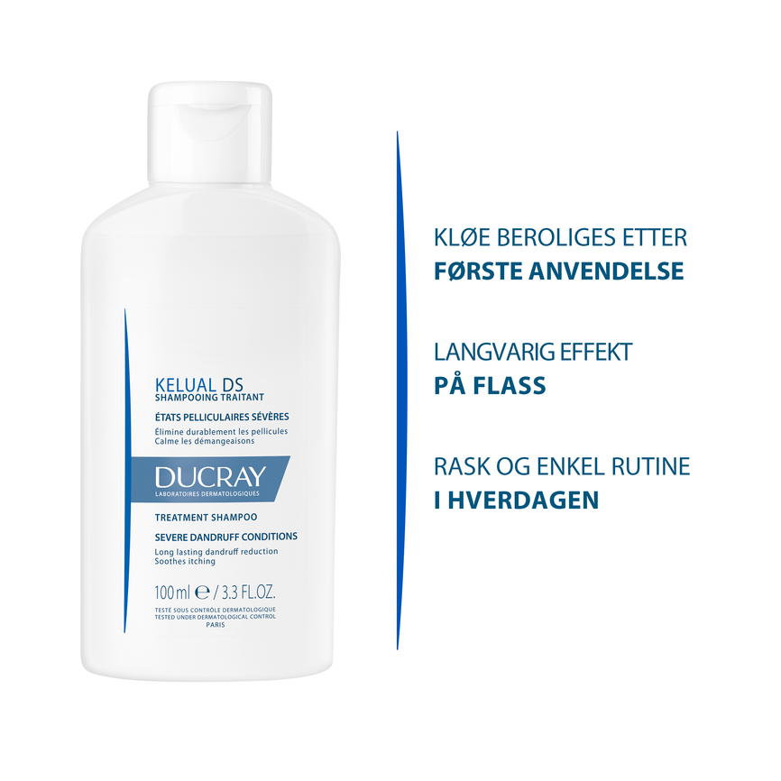 Ducray Kelual DS Shampoo til lett seboreisk eksem 100 ml