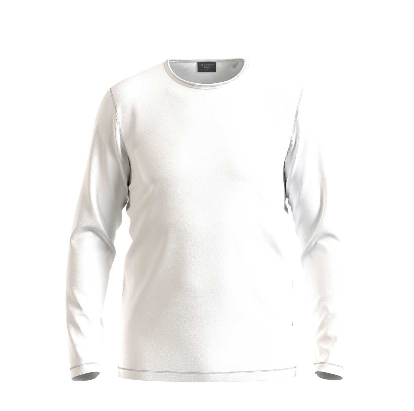 OLYMP Longsleeve , Single Jersey, unifarben, regular fit, Rundhals, casual