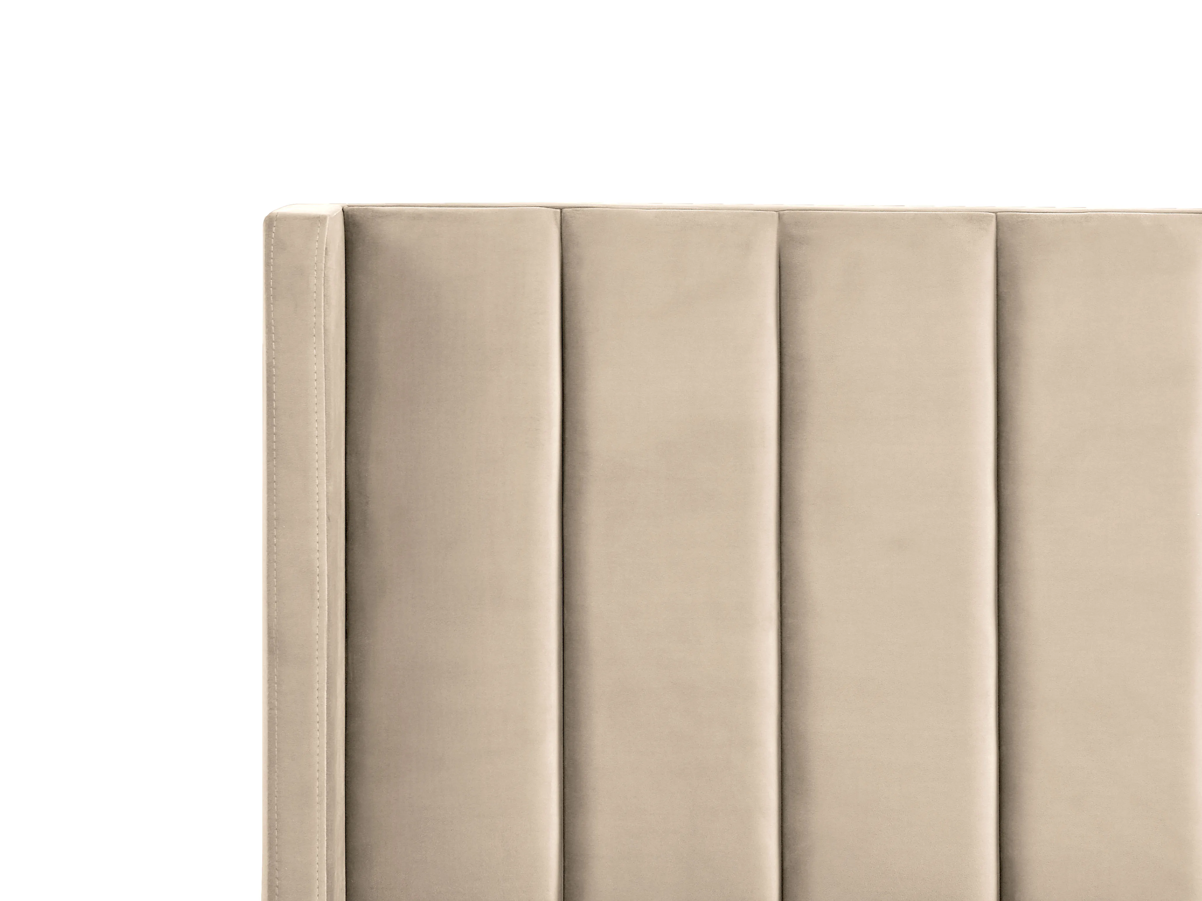 Bed Fluweel VILLETTE 180 x 200 cm Beige