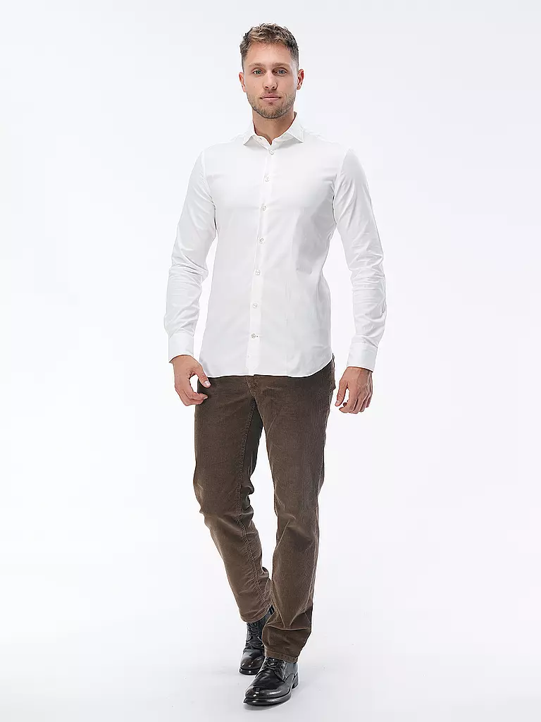 EDWARD COPPER Hemd Tailored Fit weiss