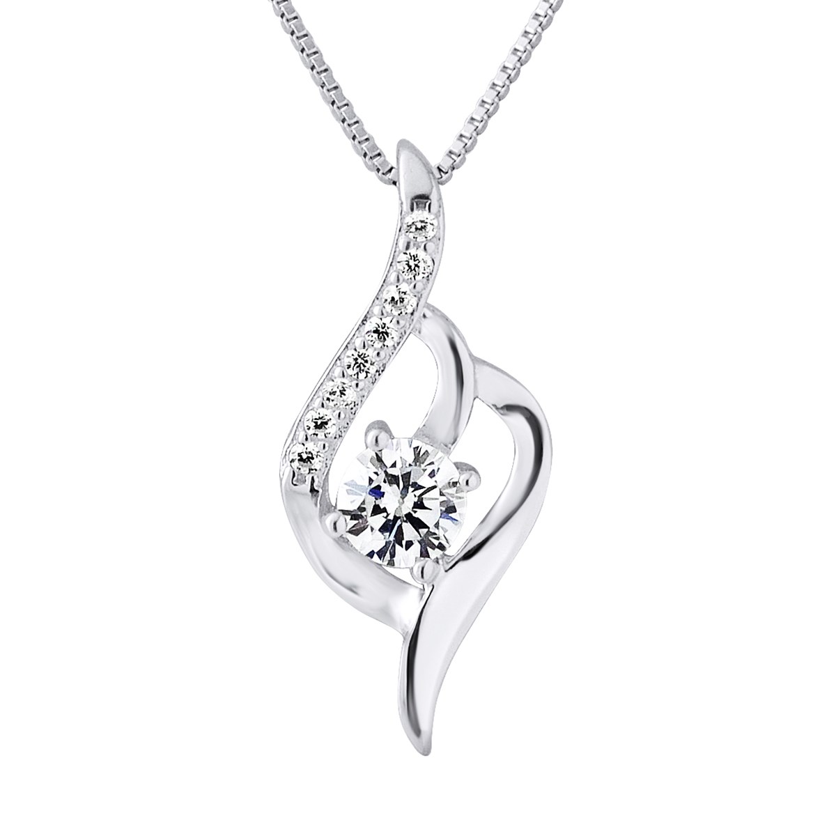 Pendentif VAGUE - Oxydes de zirconium - Argent 925