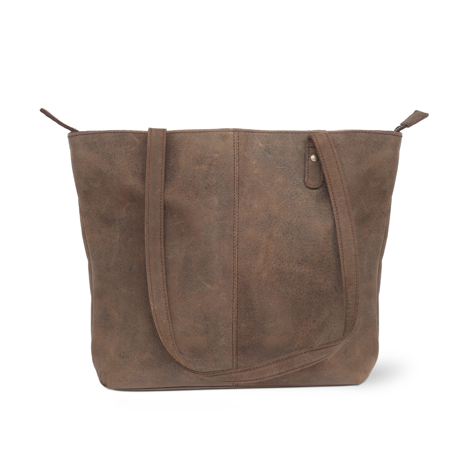 Shopper aus Büffelleder, braun, B 38 cm, H 30 cm, L 9 cm günstig bestellen