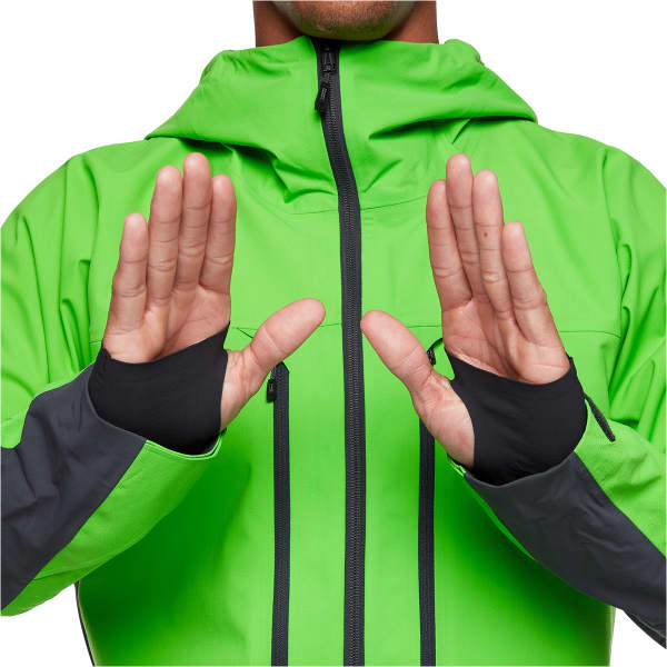 Veste ski de randonnée BLACK DIAMOND M DAWN PATROL HYBRID SHELL VIBRANT GREEN