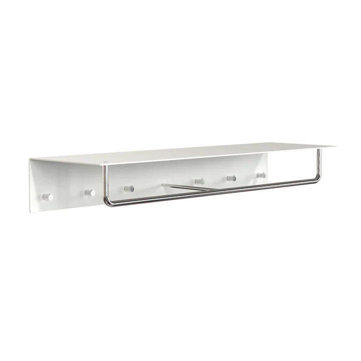 Frost - Unu Wandgarderobe mit Haken und Stange, 1000 mm, schwarz / schwarz