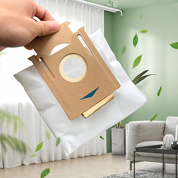 (5er Set) Ersatz Staub Beutel Kit Filterbeutel für Ecovacs Deebot Ozmo Staubsauger Roboter - Weiss
