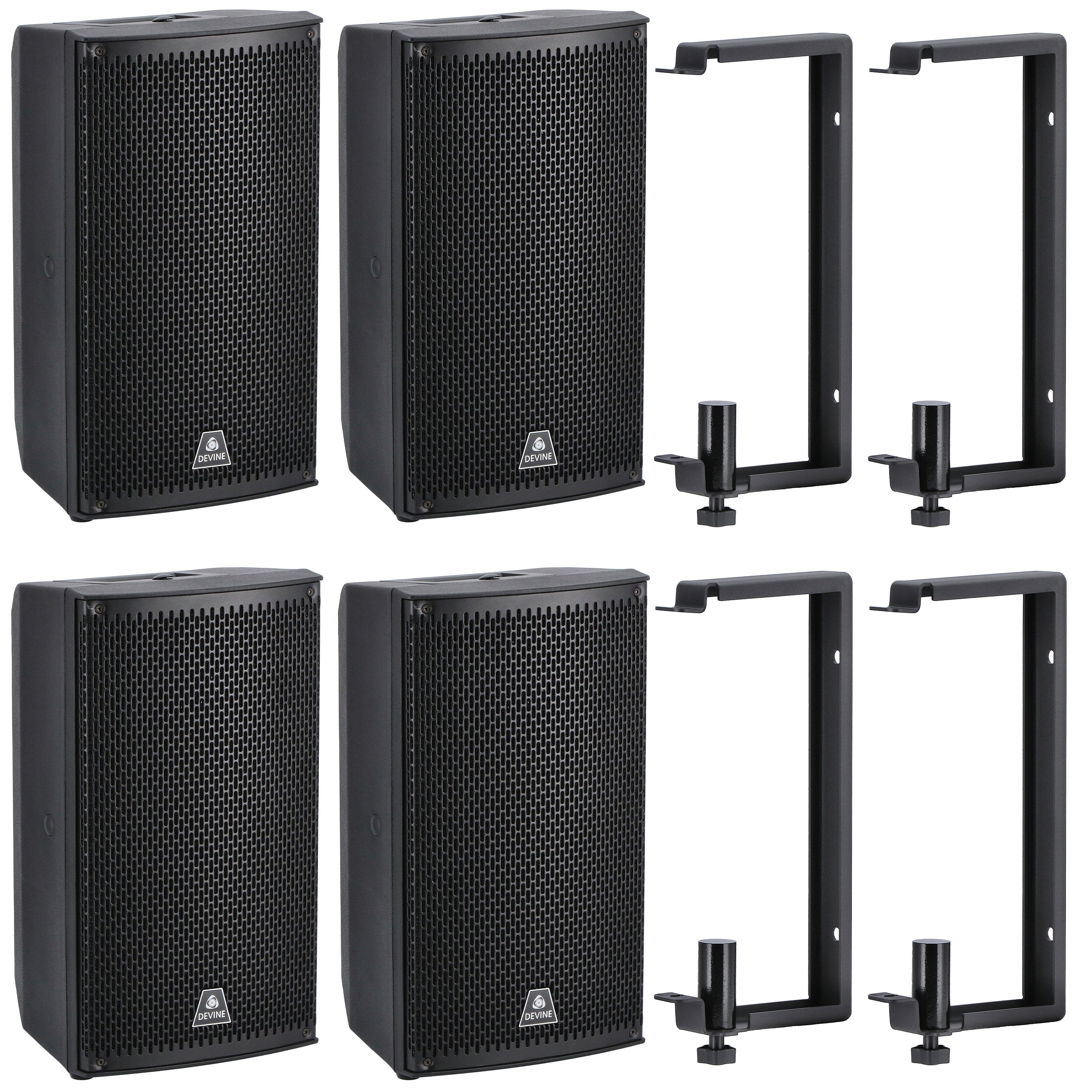 Devine Onyx 8 set (4x) + muurbeugels