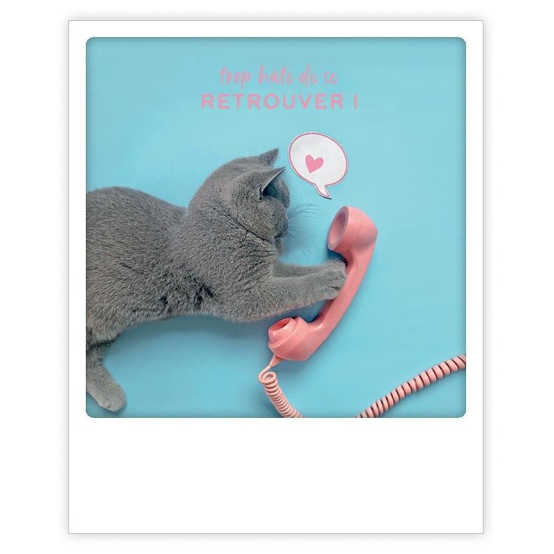 Carte polaroid Trop hâte de se retrouver Pickmotion
