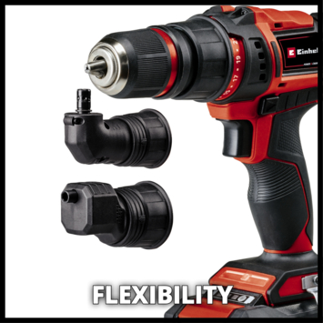 Einhell 18V accuboormachine TE-CD 18/45 Li Kit incl. 2 accu's 2Ah   snellader   22-delige boren- en bitset   koffer