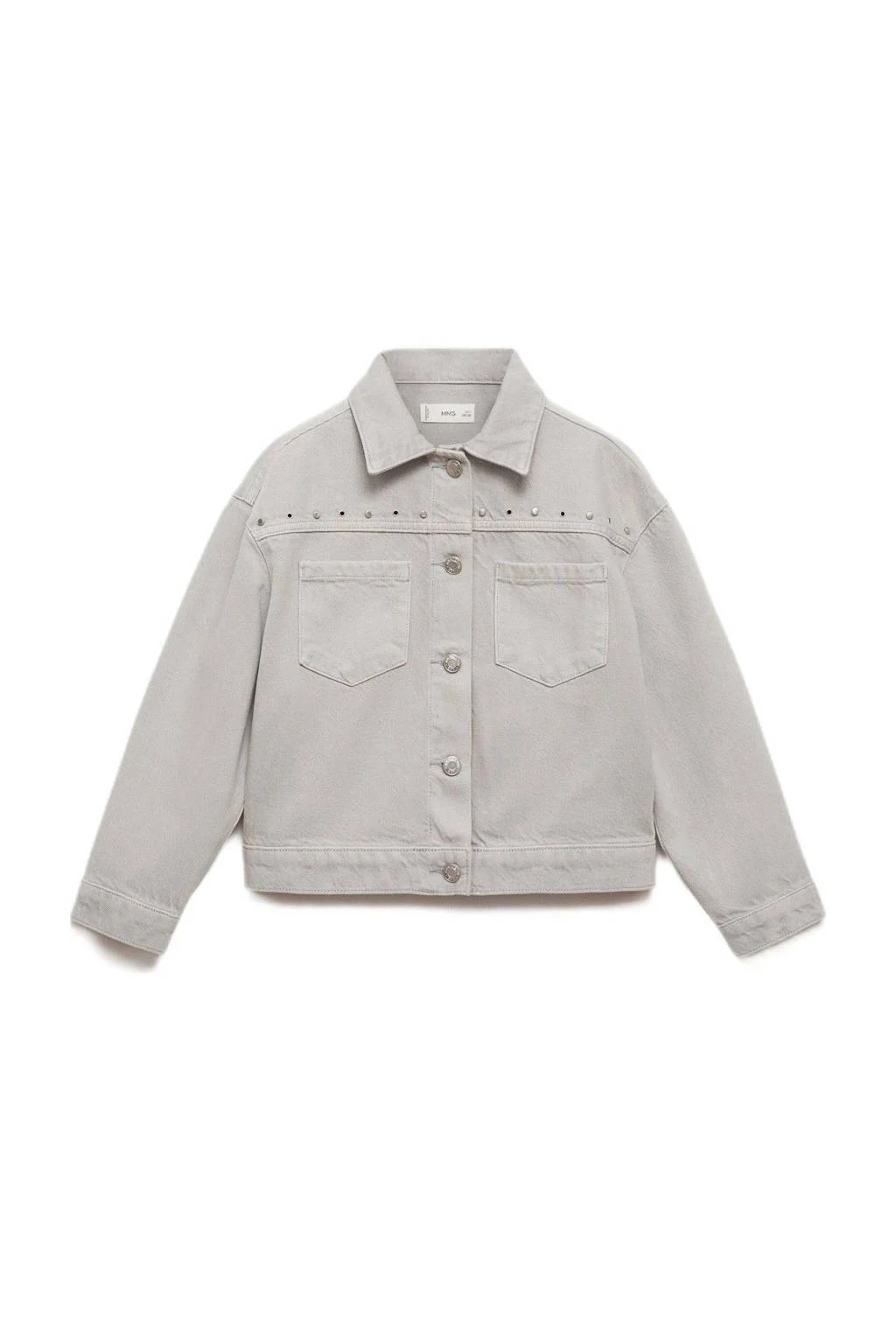 Mango Kids spijkerjas lichtgrijs