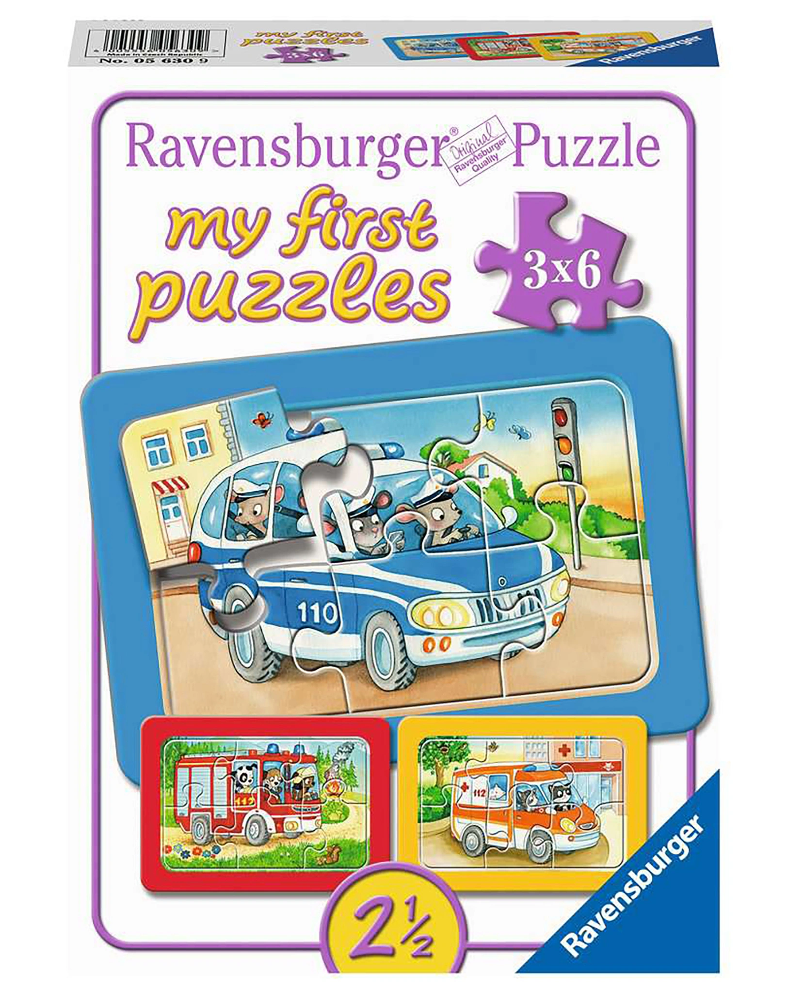 my first puzzles - TIERE IM EINSATZ 3x6-teilig