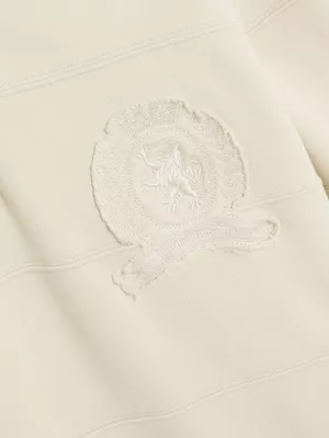 Camisa de rugby com listras e modelagem relaxada