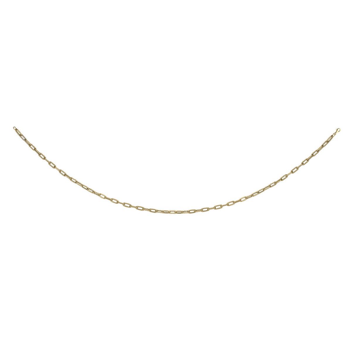 Collier Brillaxis or jaune 18 carats forçat long