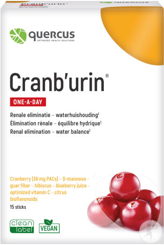 Quercus Cranb'Urin Complément Alimentaire Pour L'Élimination Rénale Et L'Équilibre Hydrique 15 Stick
