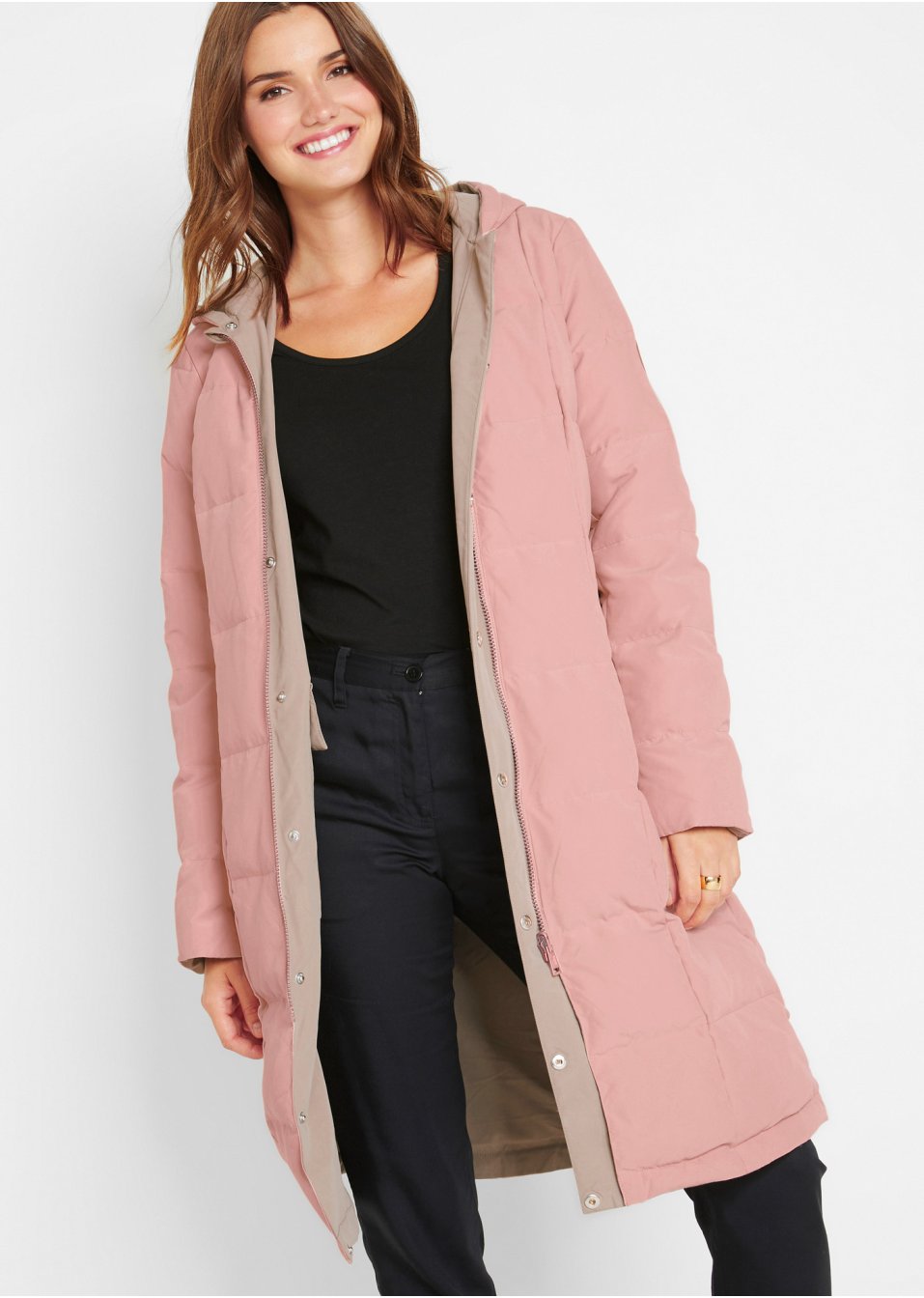 Veste matelassée réversible coupe longue