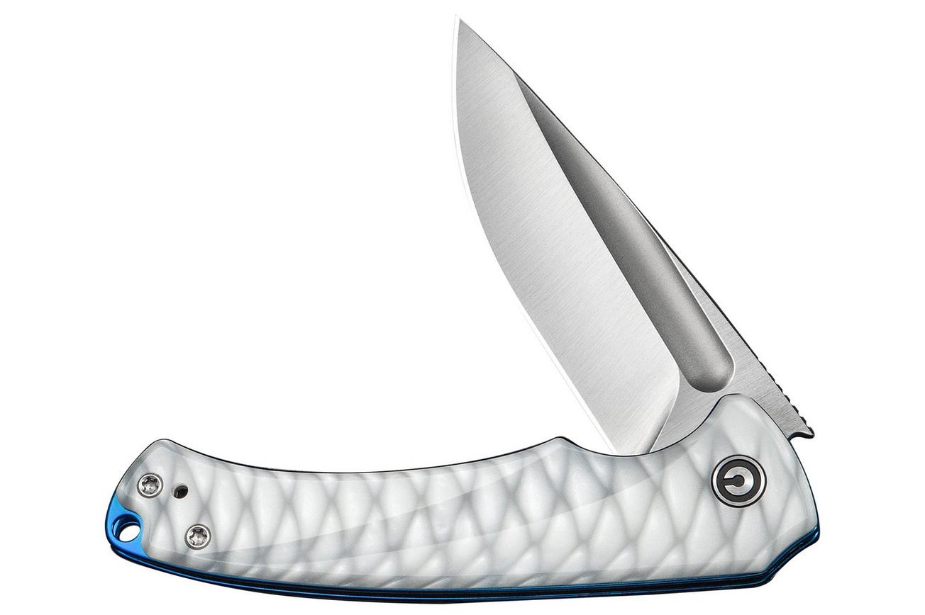 Civivi Voidflare C24040-2 Satin 14C28N, Scaled Grey White Resin, zakmes