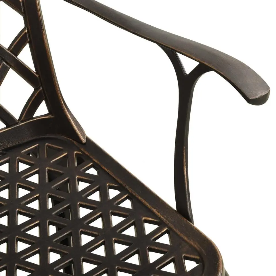 vidaXL - Bistroset - Bruin - Aluminium