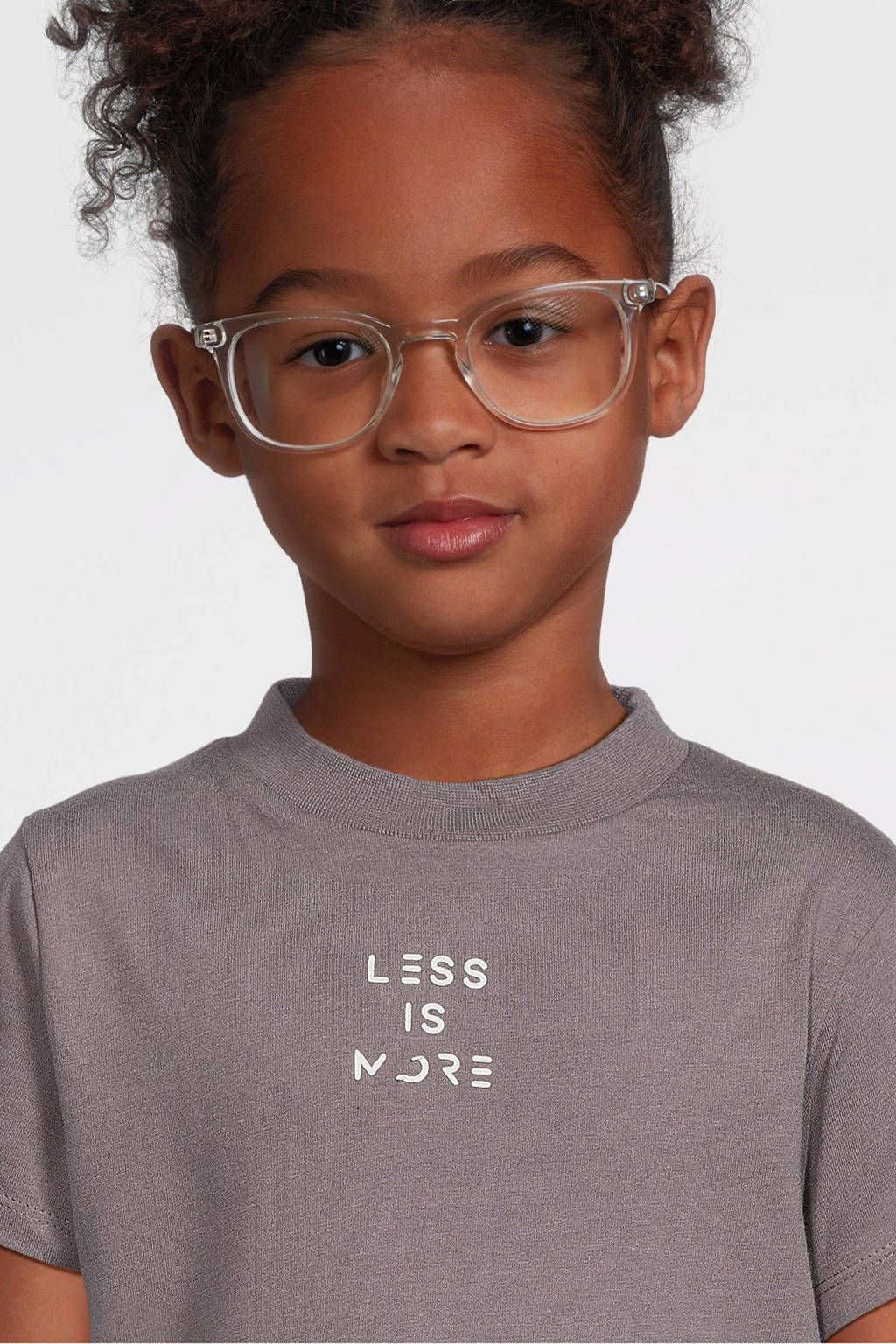 LEVV T-shirt MARLI met tekst donkerpaars