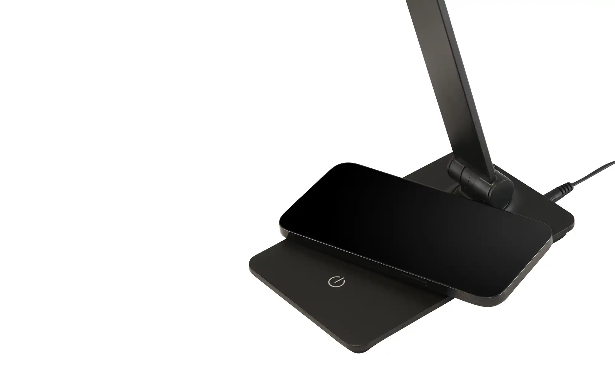 KHG LED-Tischleuchte, schwarz mit Qi-Charger