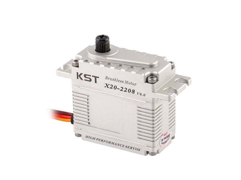 KST Standard Servo X20-2208 V8.0 25 kg, 0.07 s, Brushless H Brushless Standard Servo, ideal für Helikopter der 500-800 Klasse
