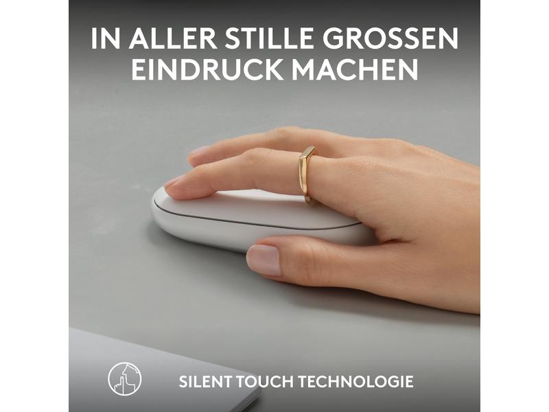 Logitech Pebble 2 M350s Schlanke Bluetooth-Maus mit geräuscharmen Tasten