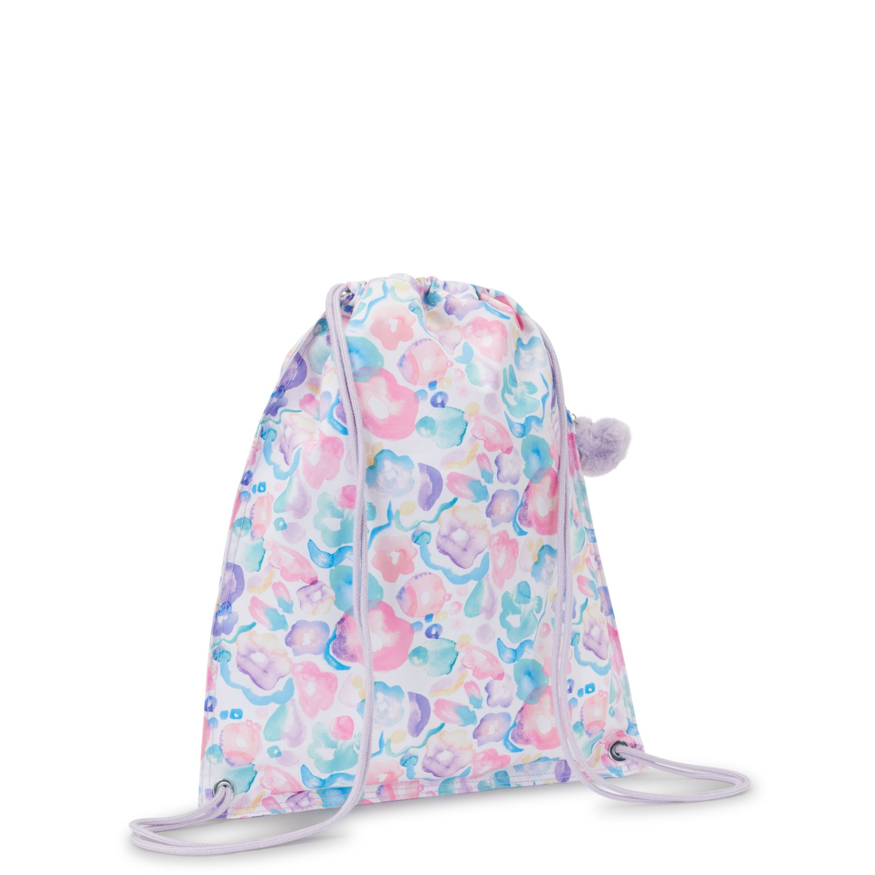 SUPERTABOO Sac moyen avec cordon de serrage - Aqua Flowers