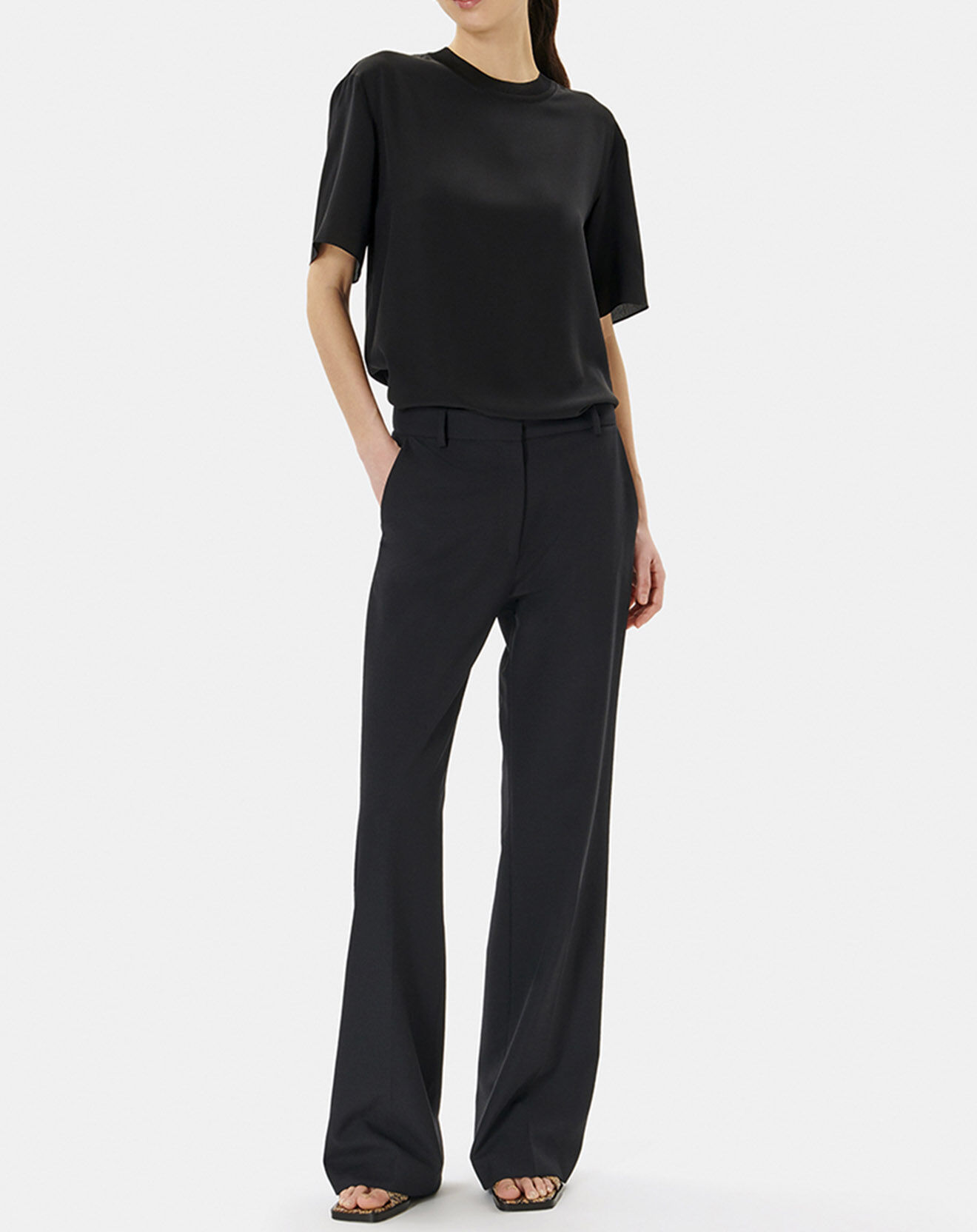 Zapa Pantalon en Laine mélangée Pierino noir