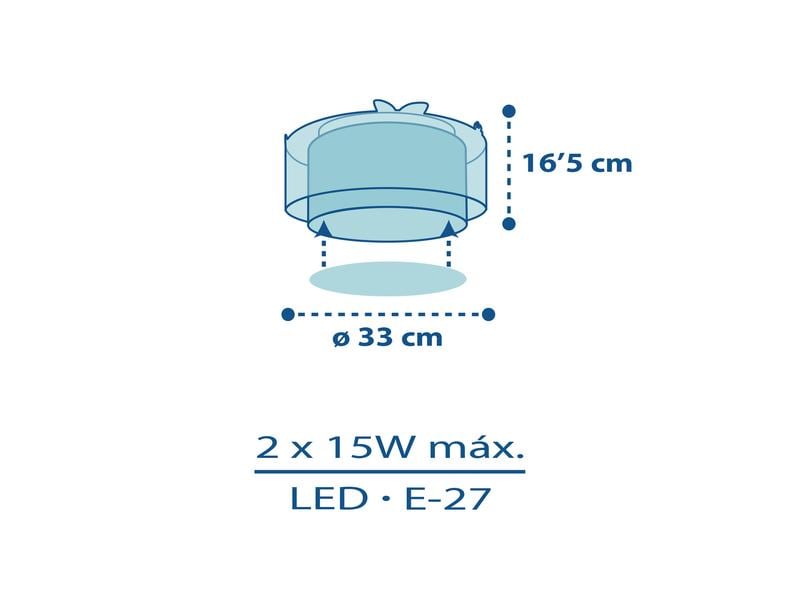 Dalber Deckenlampe Little Jungle Deckenleuchte mit Doppelschirm für Kinder