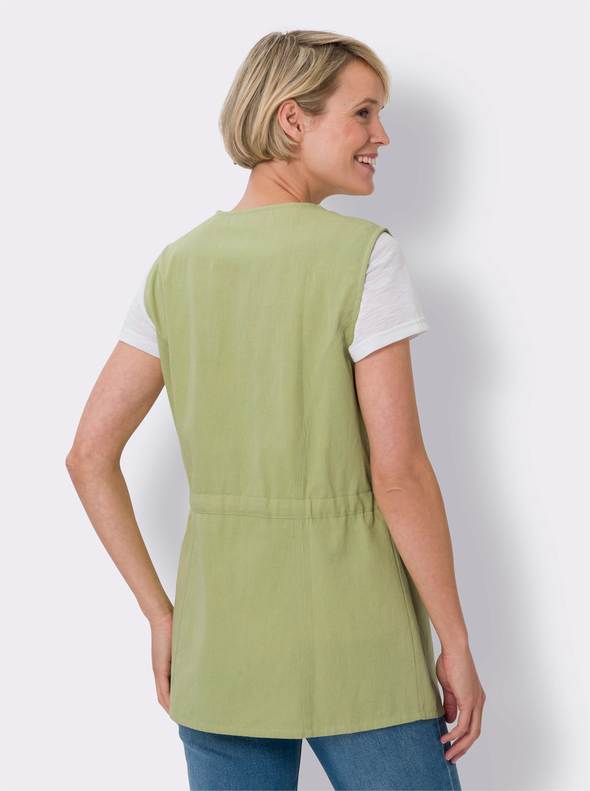 Longweste in Jeans-Optik