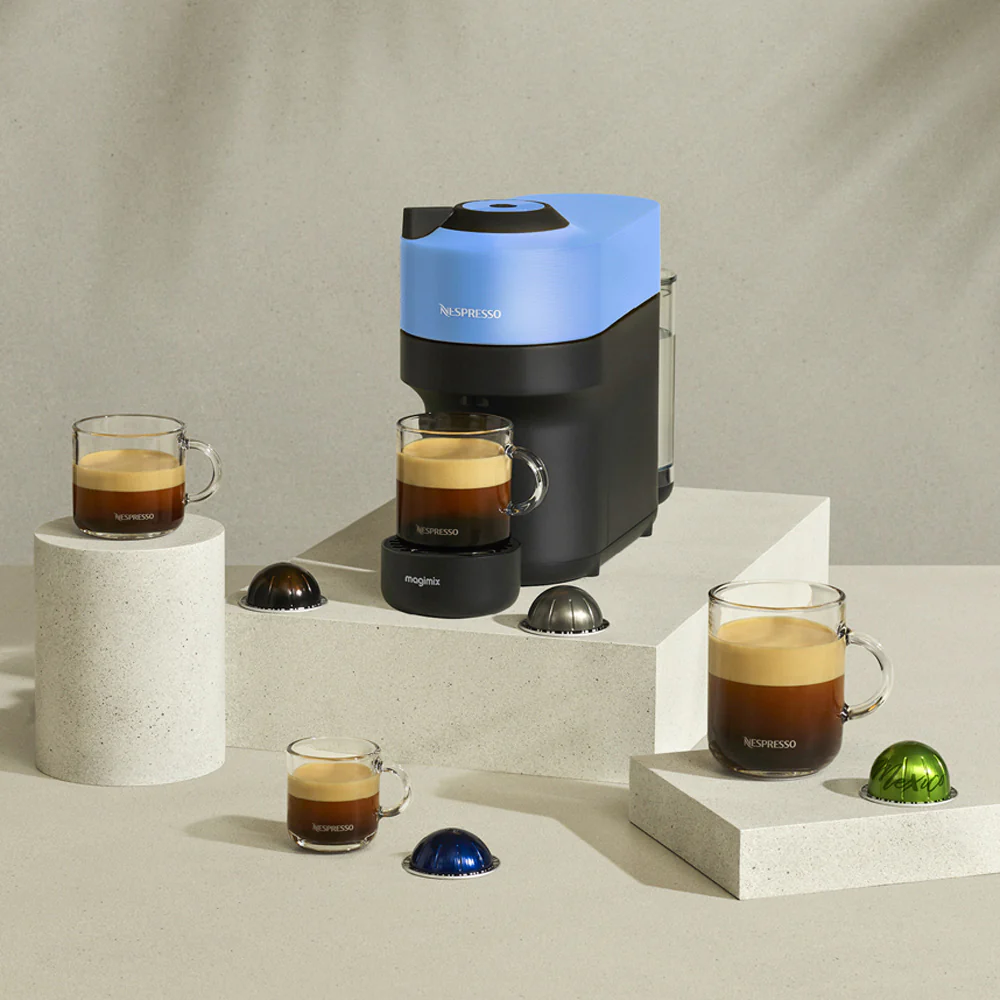 Cafetière à dosette Vertuo POP bleue Magimix