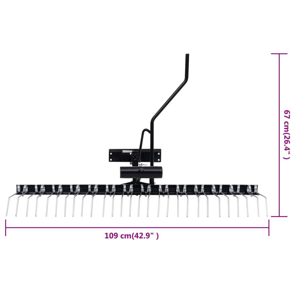 vidaXL Zitmaaier/Verticuteermachine, 109 cm