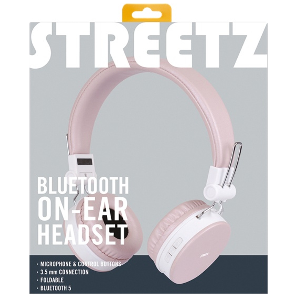 Streetz HL-BT402 Bluetooth-On-Ear-Kopfhörer Pink